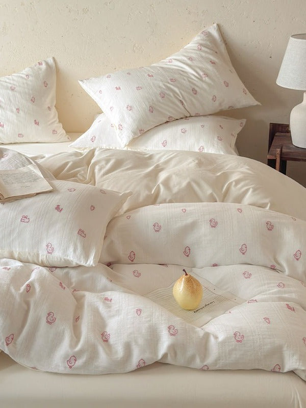 Meadow Clip Jacquard Brushed Cotton Duvet Cover original reference image 48