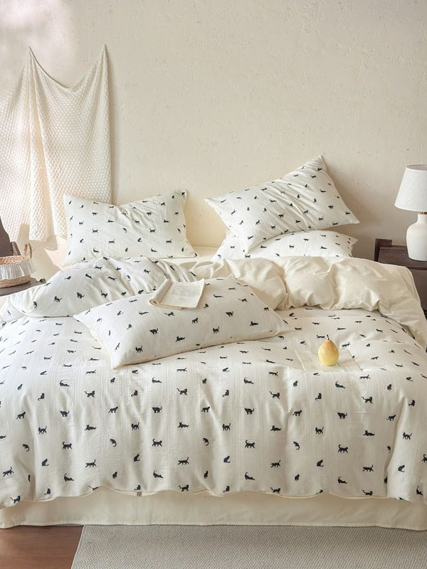 Meadow Clip Jacquard Brushed Cotton Duvet Cover original reference image 50