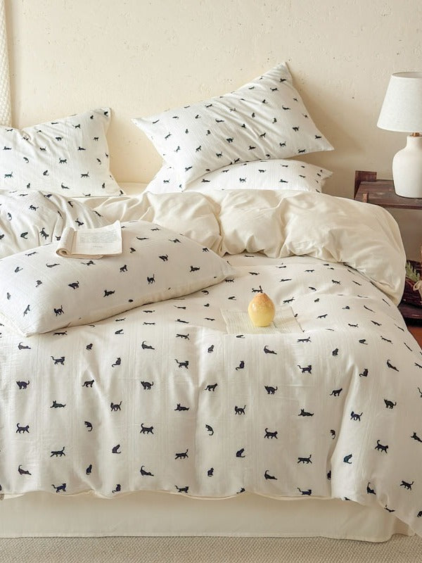 Meadow Clip Jacquard Brushed Cotton Duvet Cover original reference image 51