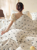 Meadow Clip Jacquard Brushed Cotton Duvet Cover original reference image 53