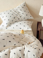 Meadow Clip Jacquard Brushed Cotton Duvet Cover original reference image 55