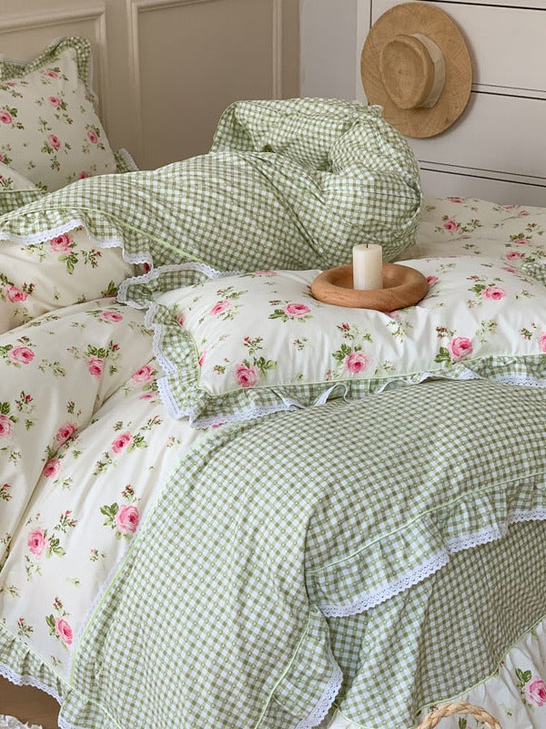 Meadow Garden Printed Cotton Duvet Cover original reference image 4
