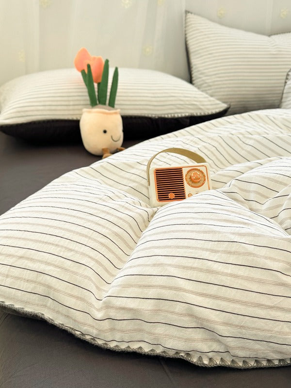 Meridian Stitch Washed Cotton Duvet Cover original reference image 2