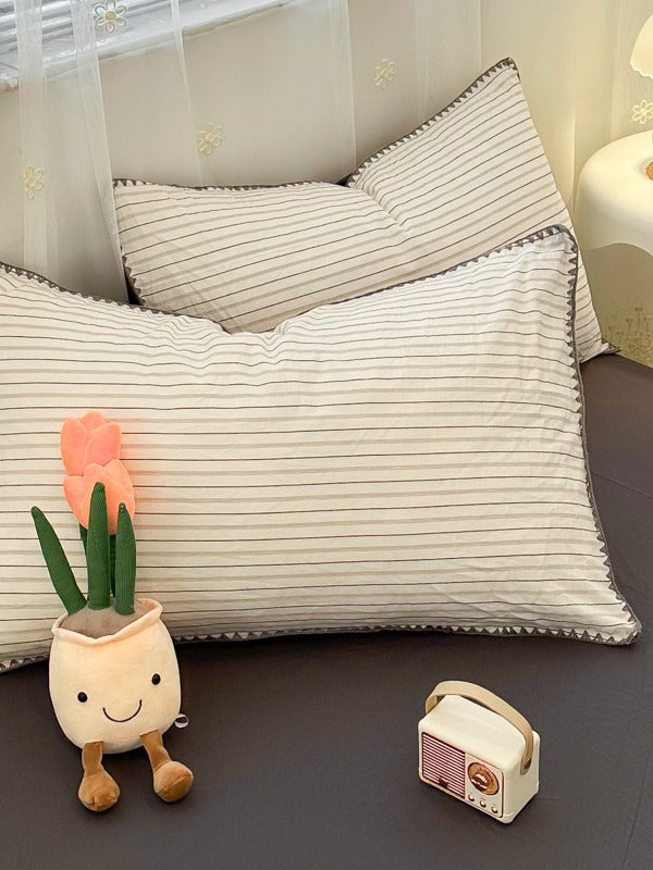 Meridian Stitch Washed Cotton Duvet Cover original reference image 5