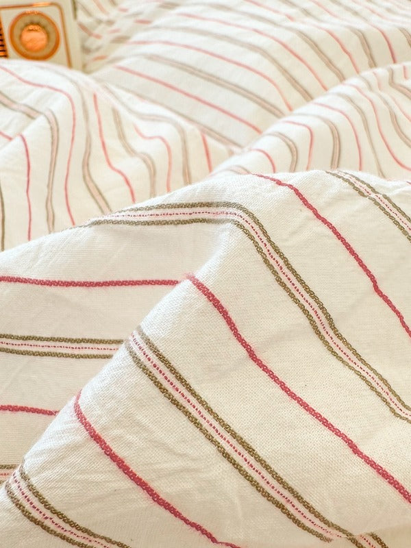 Meridian Stitch Washed Cotton Duvet Cover original reference image 9