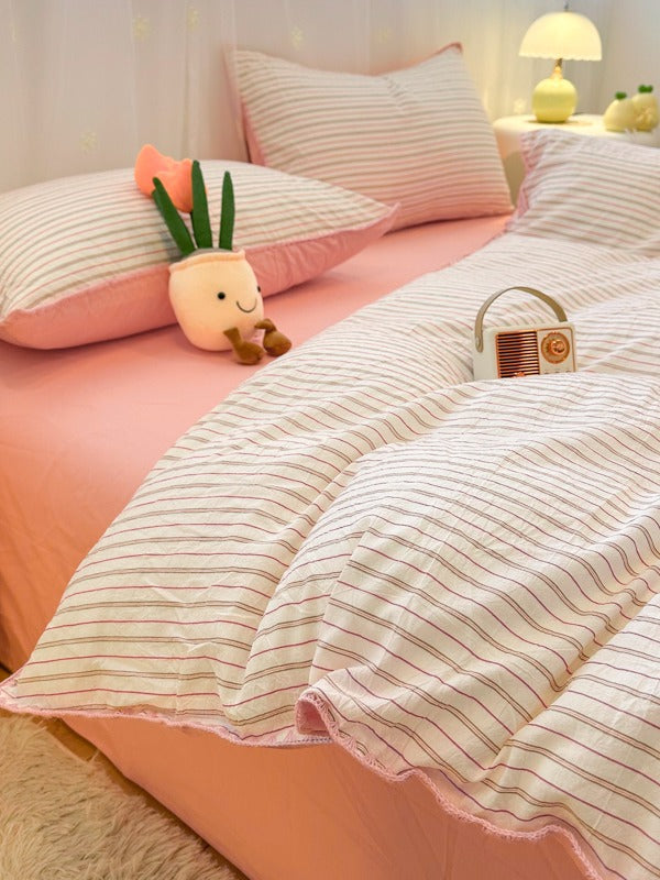 Meridian Stitch Washed Cotton Duvet Cover original reference image 11