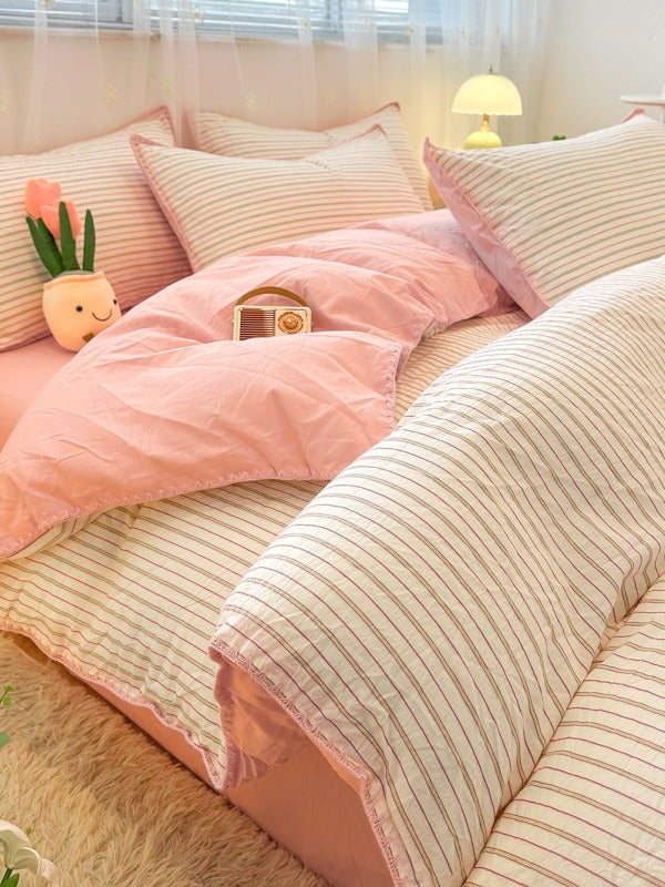 Meridian Stitch Washed Cotton Duvet Cover original reference image 12
