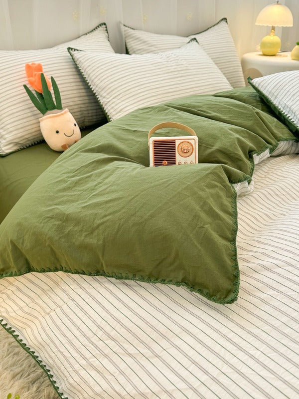 Meridian Stitch Washed Cotton Duvet Cover original reference image 20
