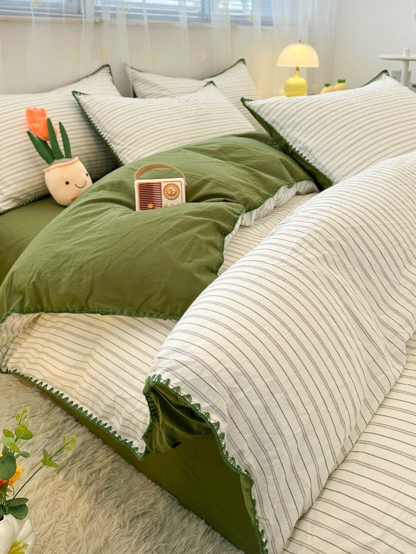 Meridian Stitch Washed Cotton Duvet Cover original reference image 24
