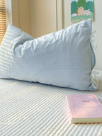 Mira Bow Gingham Washed Cotton Pillowcase original reference image 1