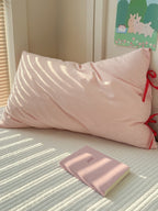 Mira Bow Gingham Washed Cotton Pillowcase original reference image 6