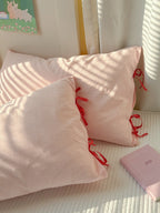 Mira Bow Gingham Washed Cotton Pillowcase original reference image 18