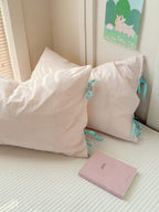 Mira Bow Gingham Washed Cotton Pillowcase original reference image 22
