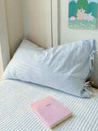 Mira Bow Gingham Washed Cotton Pillowcase original reference image 25