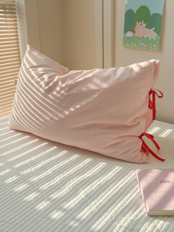 Mira Bow Gingham Washed Cotton Pillowcase original reference image 30