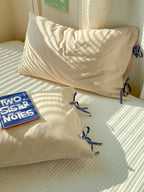 Mira Bow Gingham Washed Cotton Pillowcase original reference image 33