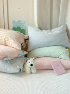 Mira Bow Gingham Washed Cotton Pillowcase original reference image 37
