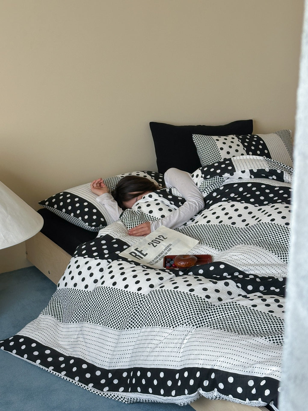 Mosaic Polka Dot Cotton Muslin Duvet Cover original reference image 4