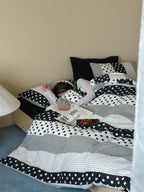Mosaic Polka Dot Cotton Muslin Duvet Cover original reference image 4