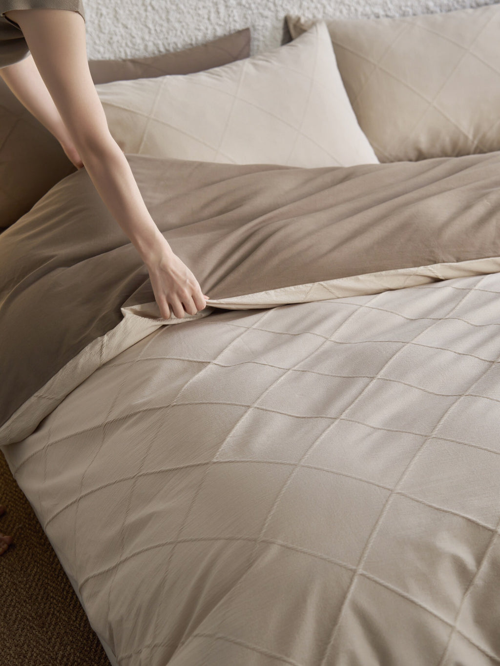Oat Haven Cotton Jacquard Duvet Cover original reference image 2