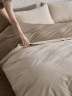 Oat Haven Cotton Jacquard Duvet Cover original reference image 2