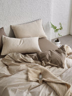 Oat Haven Cotton Jacquard Duvet Cover original reference image 6