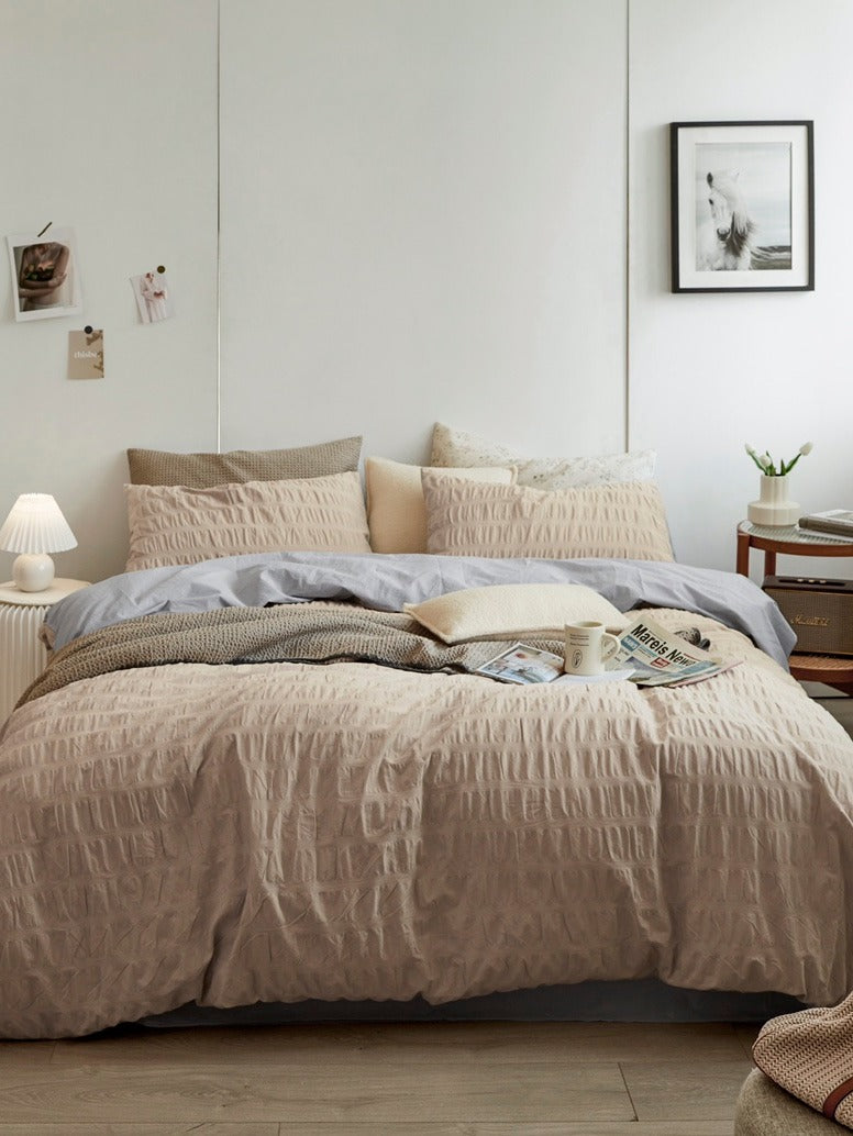 Oat Whisper Cotton Seersucker Duvet Cover original reference image 1