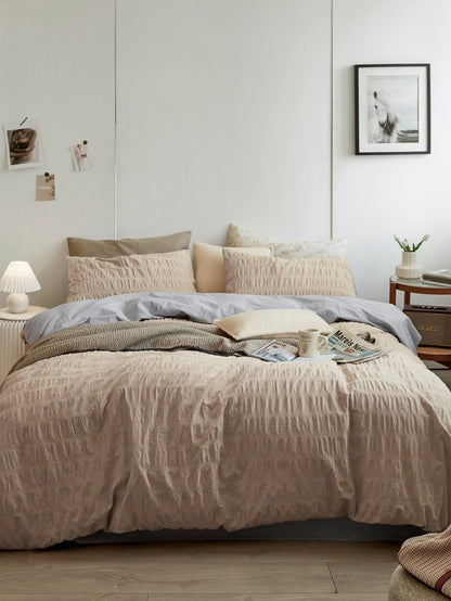 Oat Whisper Cotton Seersucker Duvet Cover original reference image 1