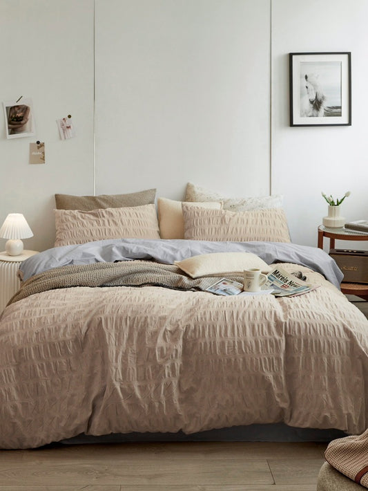 Oat Whisper Cotton Seersucker Duvet Cover original reference image 1