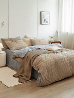 Oat Whisper Cotton Seersucker Duvet Cover original reference image 2