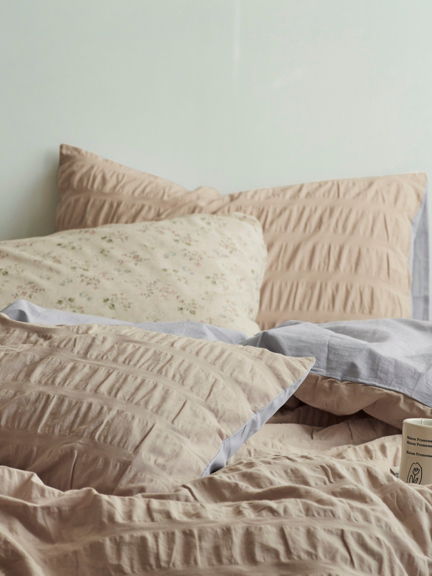 Oat Whisper Cotton Seersucker Duvet Cover original reference image 3