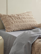 Oat Whisper Cotton Seersucker Duvet Cover original reference image 4