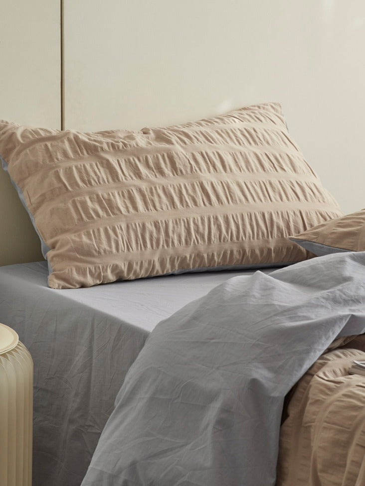 Oat Whisper Cotton Seersucker Duvet Cover original reference image 4