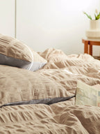 Oat Whisper Cotton Seersucker Duvet Cover original reference image 9