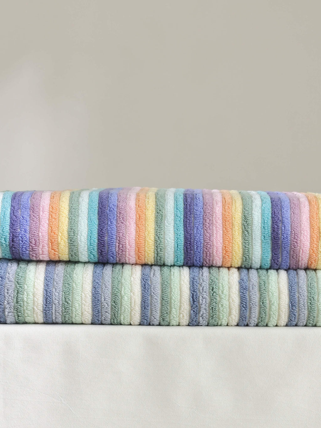 Pastel Lane Stripe Cotton Bath Towel original reference image 4