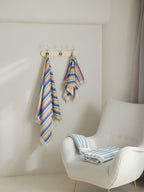 Pastel Lane Stripe Cotton Bath Towel original reference image 5