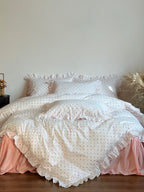 Petite Dot Ruffle Cotton Duvet Cover original reference image 1