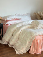 Petite Dot Ruffle Cotton Duvet Cover original reference image 2