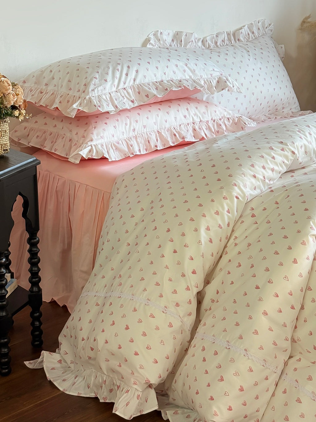 Petite Dot Ruffle Cotton Duvet Cover original reference image 3