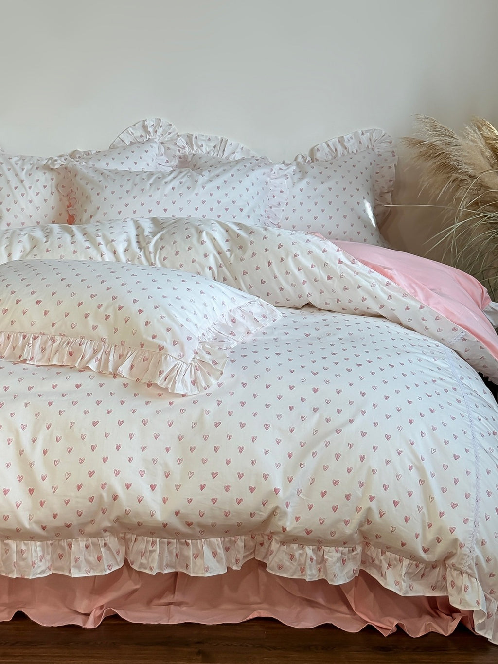 Petite Dot Ruffle Cotton Duvet Cover original reference image 4