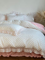 Petite Dot Ruffle Cotton Duvet Cover original reference image 4