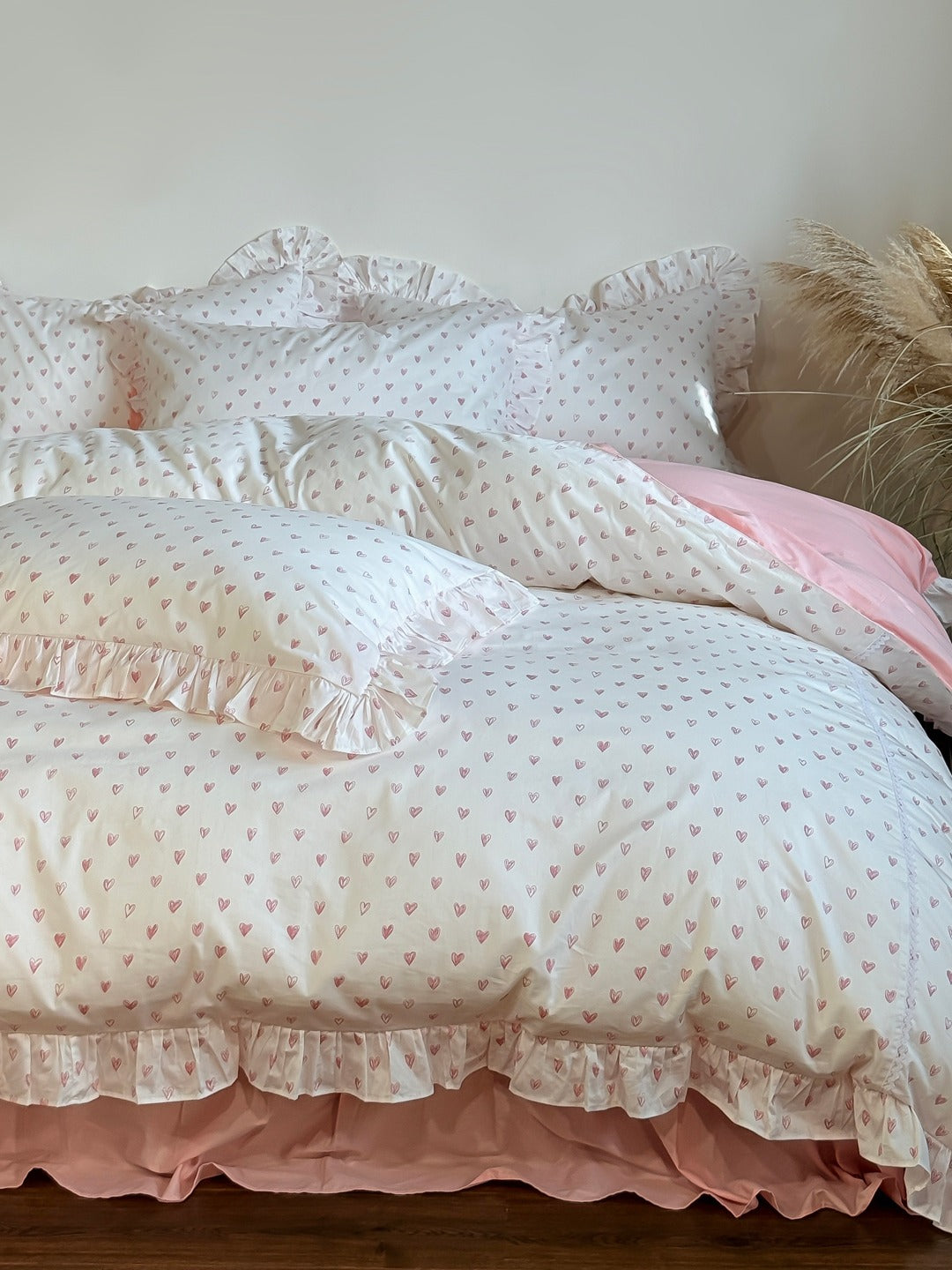 Petite Dot Ruffle Cotton Duvet Cover original reference image 4
