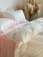 Petite Dot Ruffle Cotton Duvet Cover original reference image 6