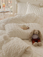 Pom Cloud Cotton Seersucker Duvet Cover original reference image 2