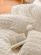 Pom Cloud Cotton Seersucker Duvet Cover original reference image 3