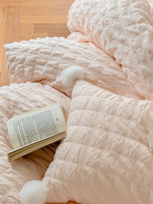 Pom Cloud Cotton Seersucker Duvet Cover original reference image 8
