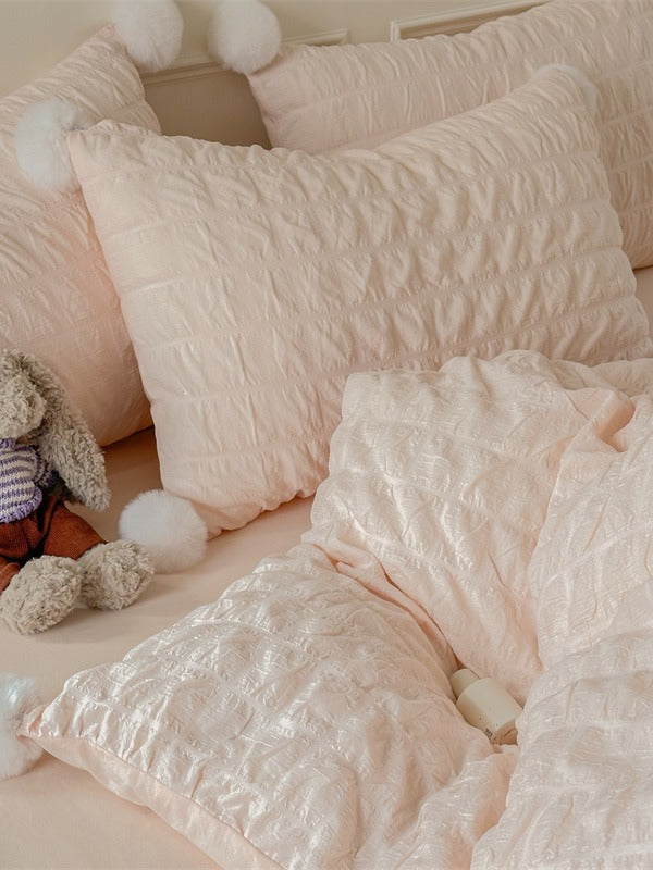 Pom Cloud Cotton Seersucker Duvet Cover original reference image 9