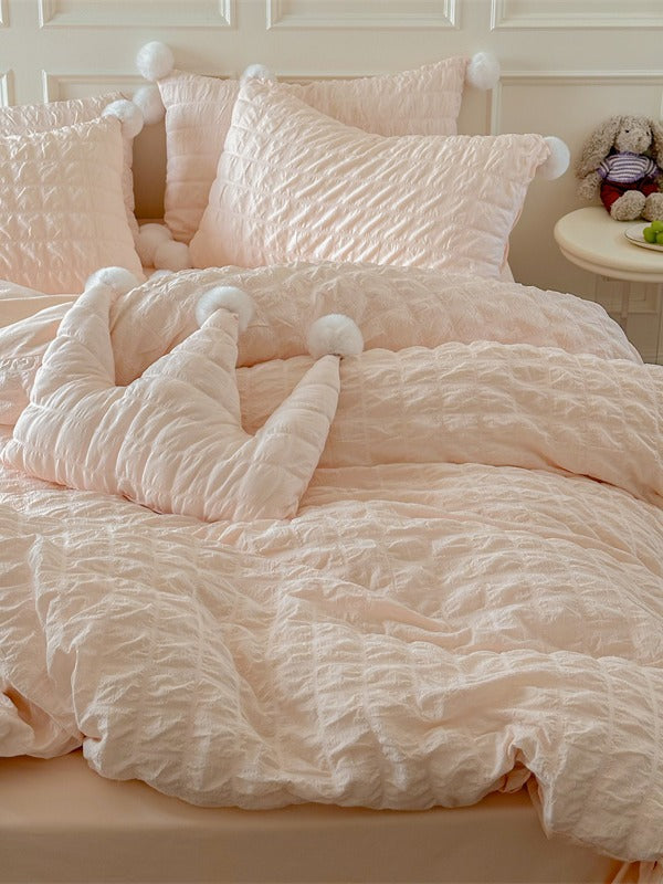Pom Cloud Cotton Seersucker Duvet Cover original reference image 10