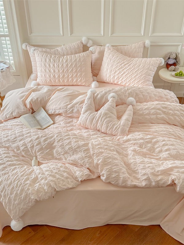Pom Cloud Cotton Seersucker Duvet Cover original reference image 11