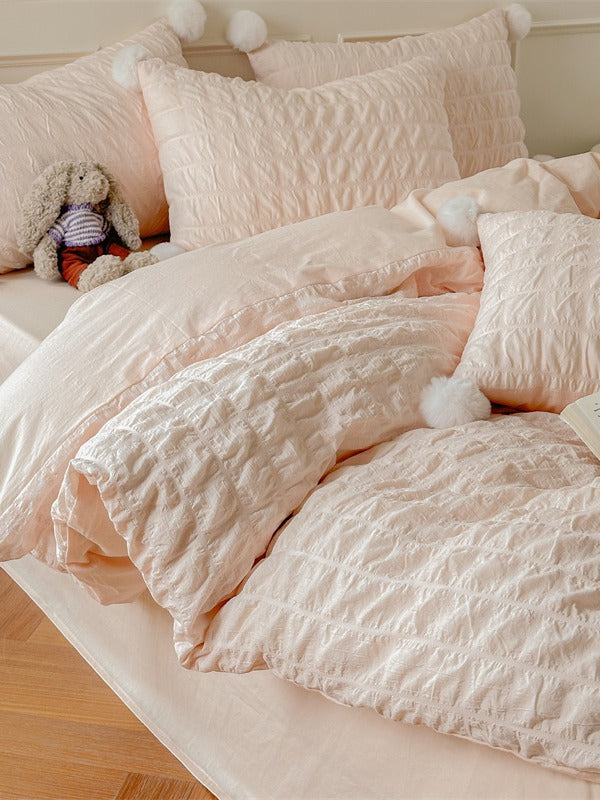 Pom Cloud Cotton Seersucker Duvet Cover original reference image 12